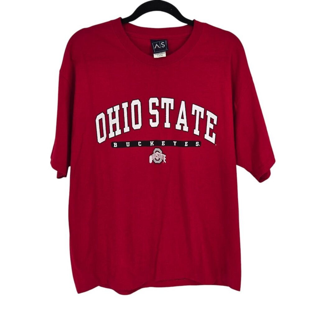 AS sports large Red OSU Ohio state Buckeyes graphic short sleeve shirt cotton